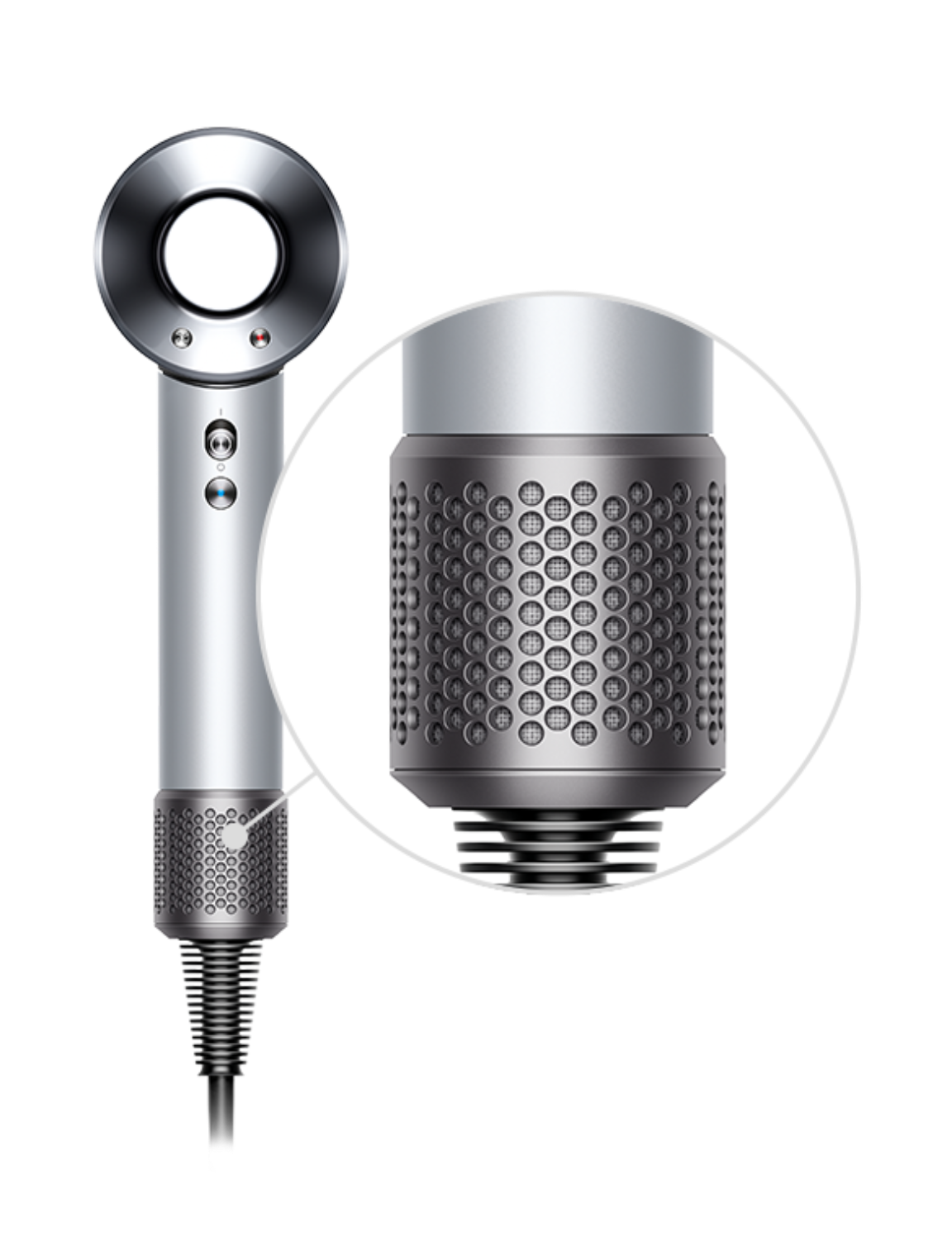 Support | HD02 - Dyson Supersonic™ hair dryer Nickel/Silver Support | HD02 - Dyson Supersonic™ hair dryer Nickel/Silver